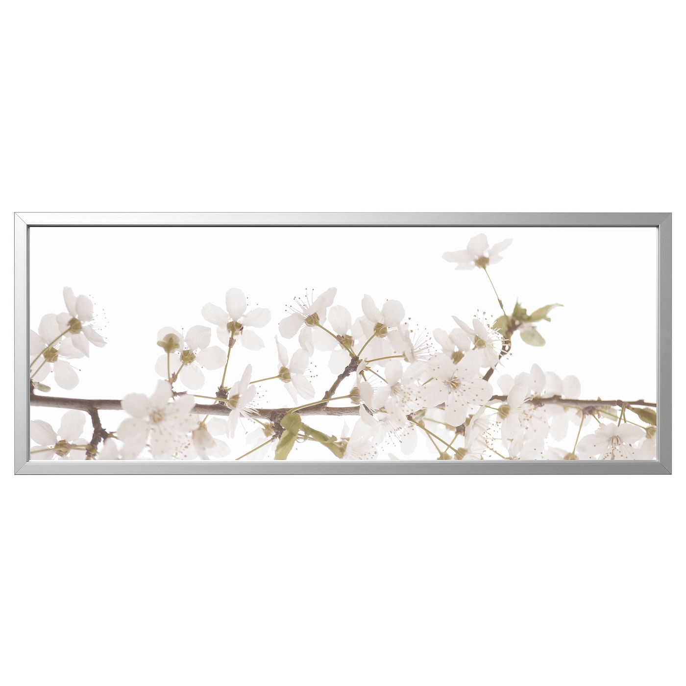 IKEA BJÖRKSTA obraz z ramą, srebrny, 140x56 cm