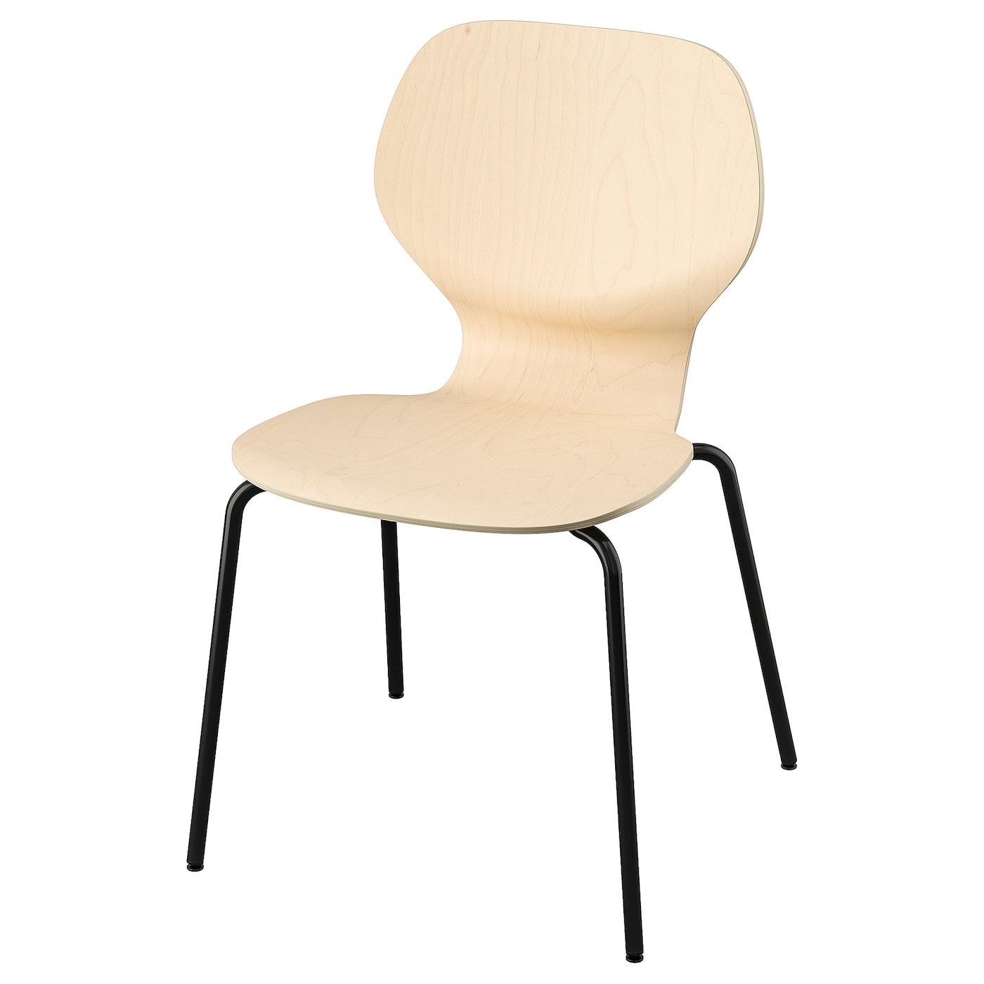 IKEA SIGTRYGG krzesło, brzoza/Sefast czarny, Przetestowano dla: 110 kg