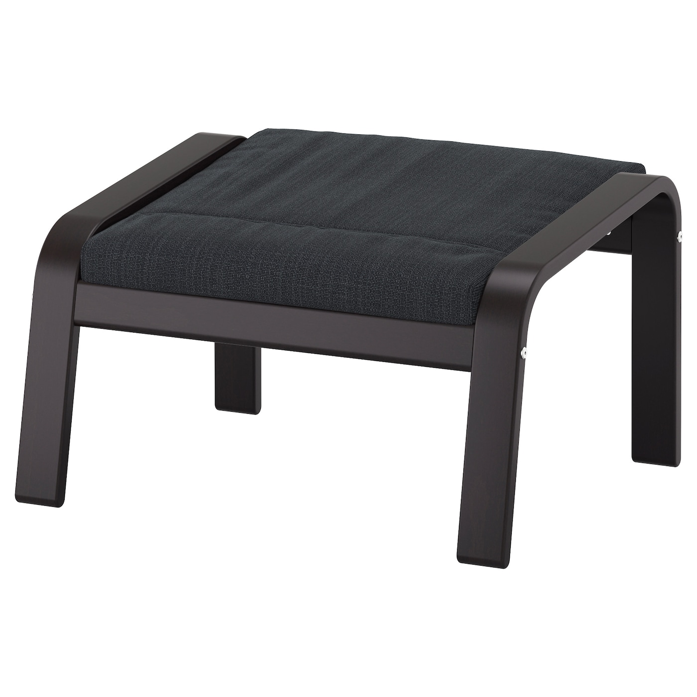 IKEA POÄNG podnóżek, czarnybrąz/Hillared antracyt, Szerokość: 68 cm