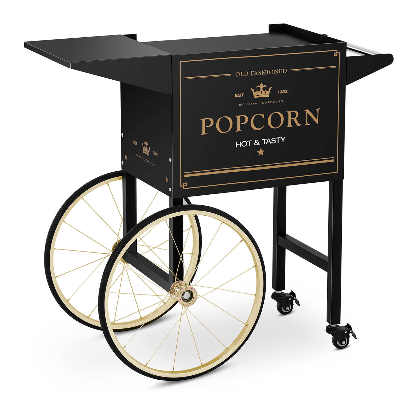 Wózek do maszyny do popcornu - czarno-złoty