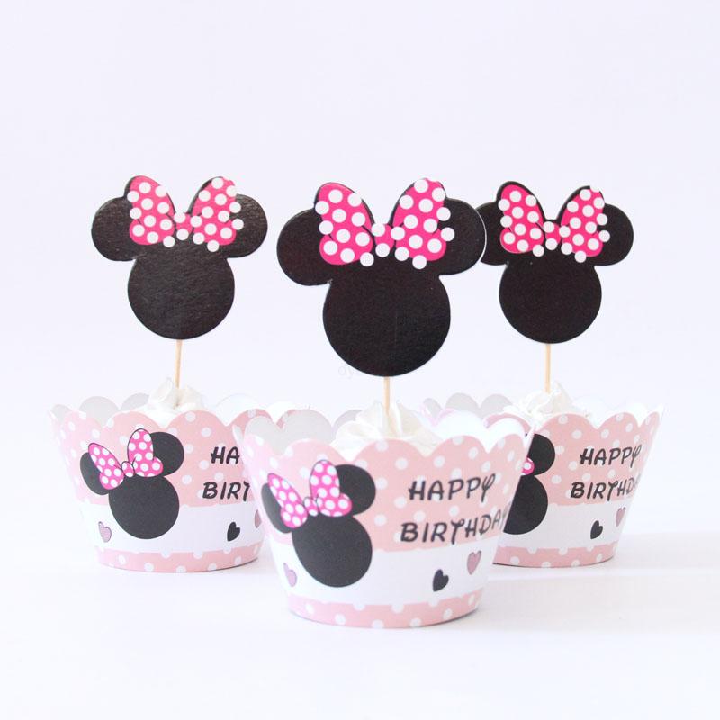 Foremki i pikery do babeczek Minnie 24szt