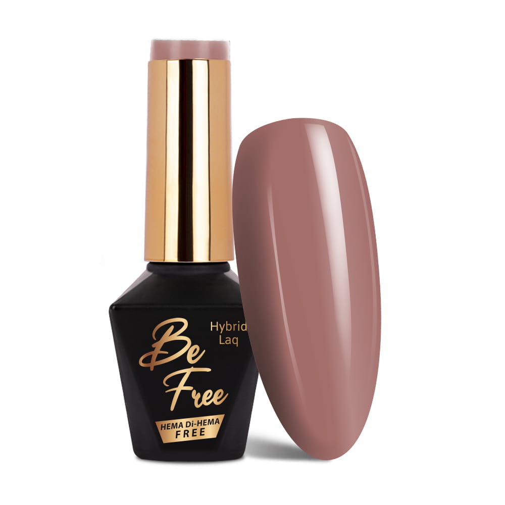 Lakier hybrydowy MollyLac BeFree Elegance Greek frappe HEMA/Di-HEMA Free 10g Nr 4