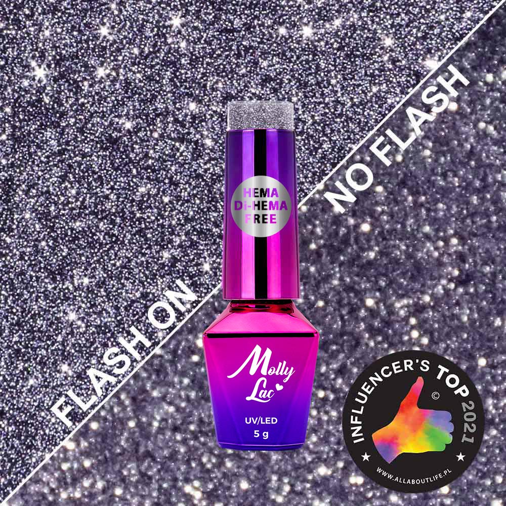 Lakier hybrydowy MollyLac Flashing Lights Instant Crush HEMA/Di-HEMA Free 5 g Nr 568