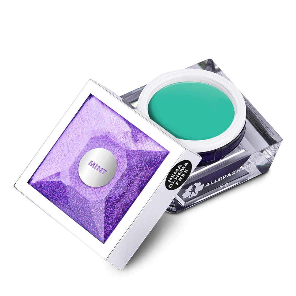 Żel do zdobień Artistic Gel paint gel ombre ornamenty Allepaznokcie Art Mint Miętowy HEMA /Di-HEMA Free 5 g Nr 13