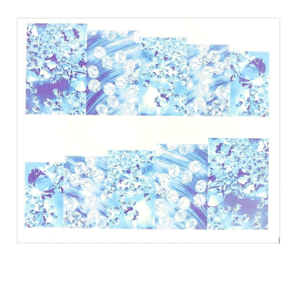 Naklejki wodne do paznokci arkusz 6,5 x 5,5 cm na 10 palców a Nr 180