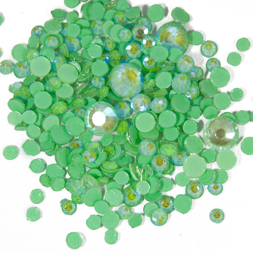 Cyrkonie opal GLOW night Świecące w ciemności mix rozmiarów ok.250 szt Nr 1