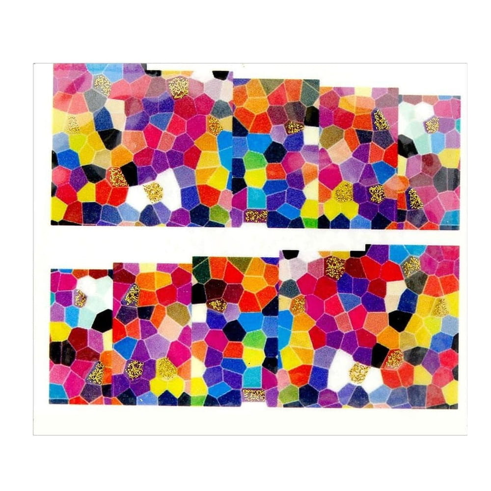 Naklejki wodne do paznokci arkusz 6,5 x 5,5cm na 10 palców yb 1048
