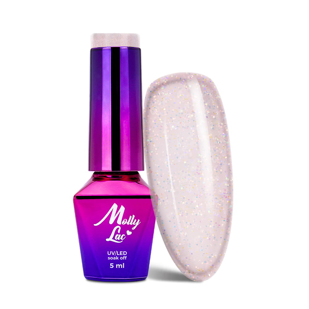 Lakier hybrydowy MollyLac Fantasyland Glitter Glam Rock 5 ml Nr 316
