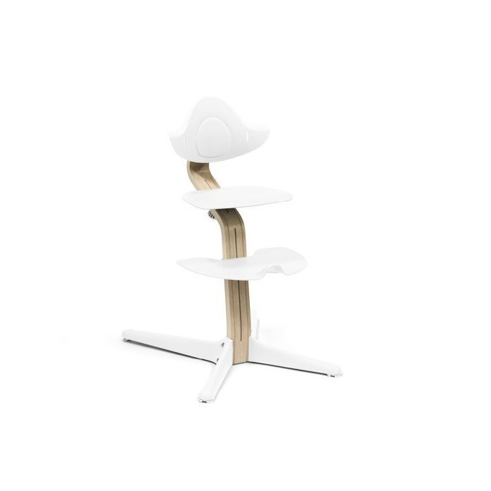 Stokke Nomi + Newborn Set - krzesełko + zestaw dla noworodka-Natural White-Newborn Set Black-Grey Pink