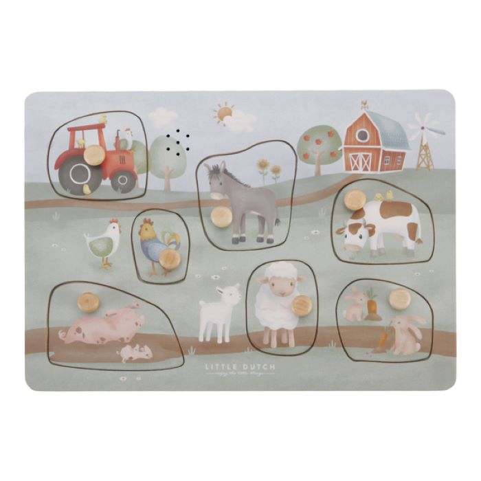 Little Dutch Puzzle dźwiękowe Little Farm FSC - 7140
