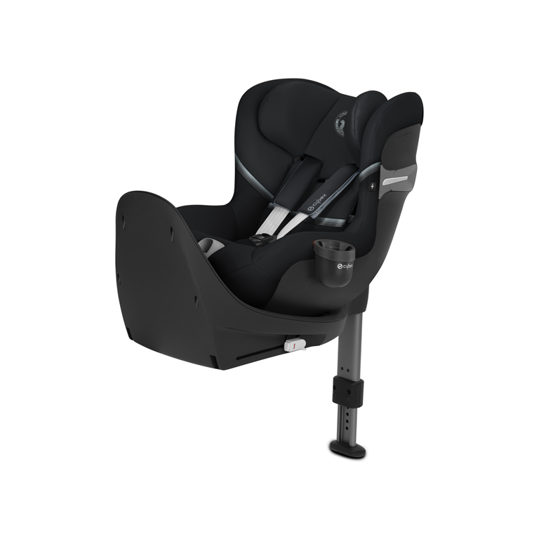 Cybex, Sirona S I-size z bazą - obrotowy fotelik samochodowy od urodzenia do 105 cm wzrostu (ok. 4 lat)-Deep Black