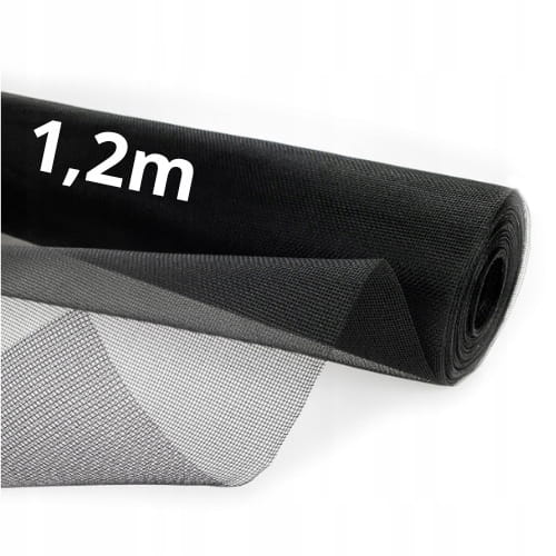 CZARNA siatka na metry 1,2m x 1m MOSKITIERA wytrzymała mocna na komary