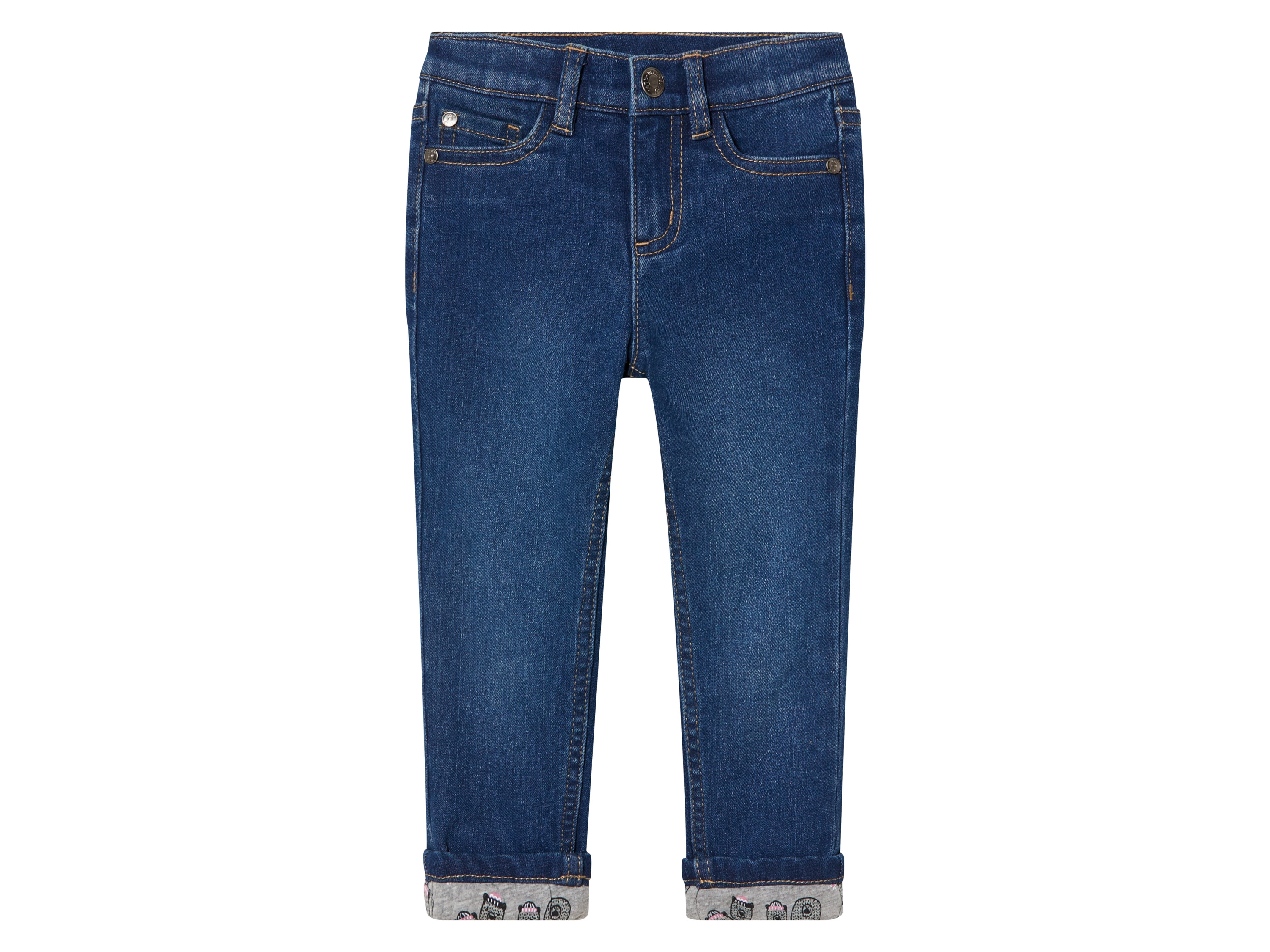lupilu Jeansy dziewczęce z bawełną, skinny fit 104, Niebieski