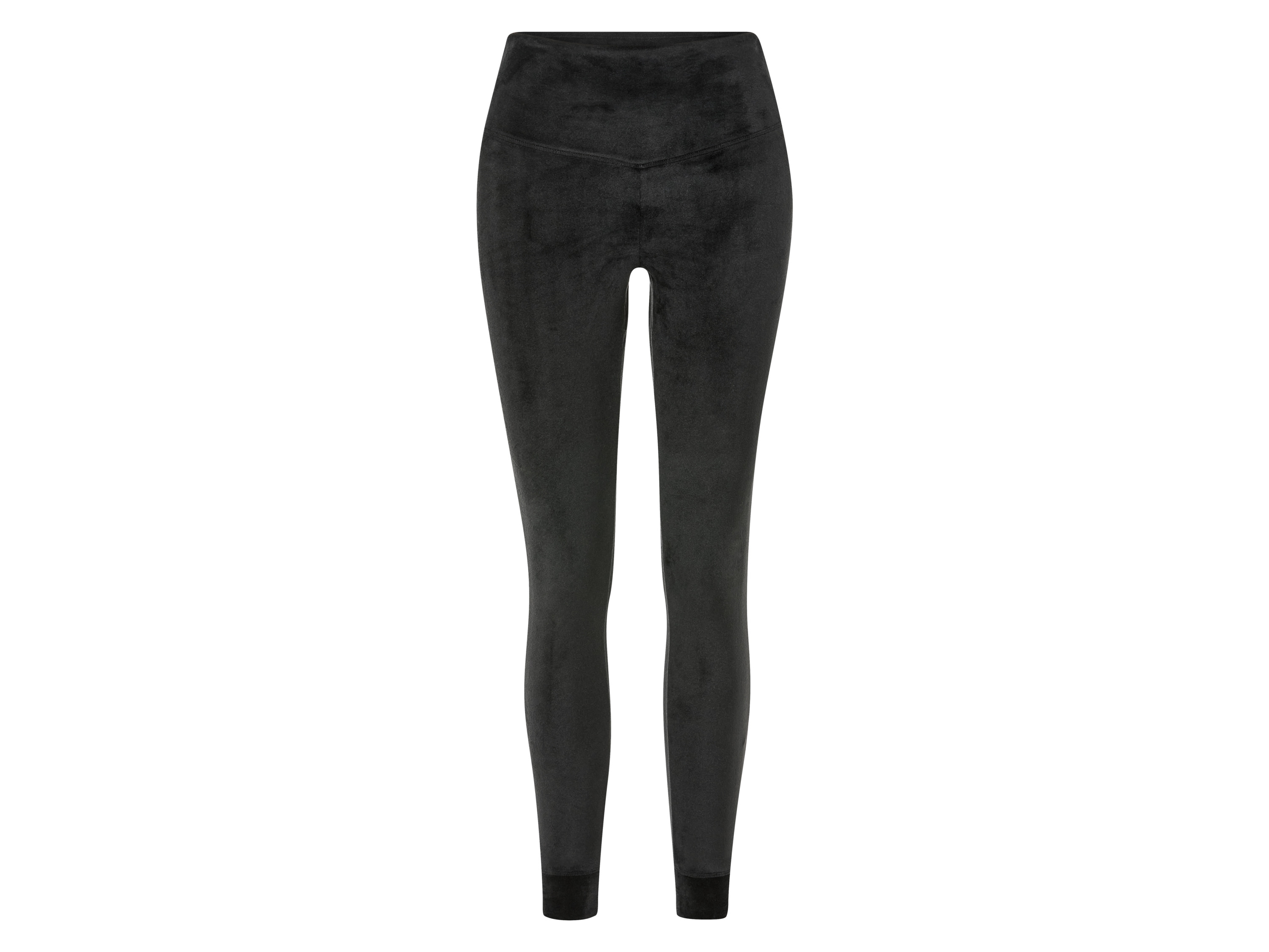 esmara Legginsy damskie z miękkiego weluru Czarny, M 40/42