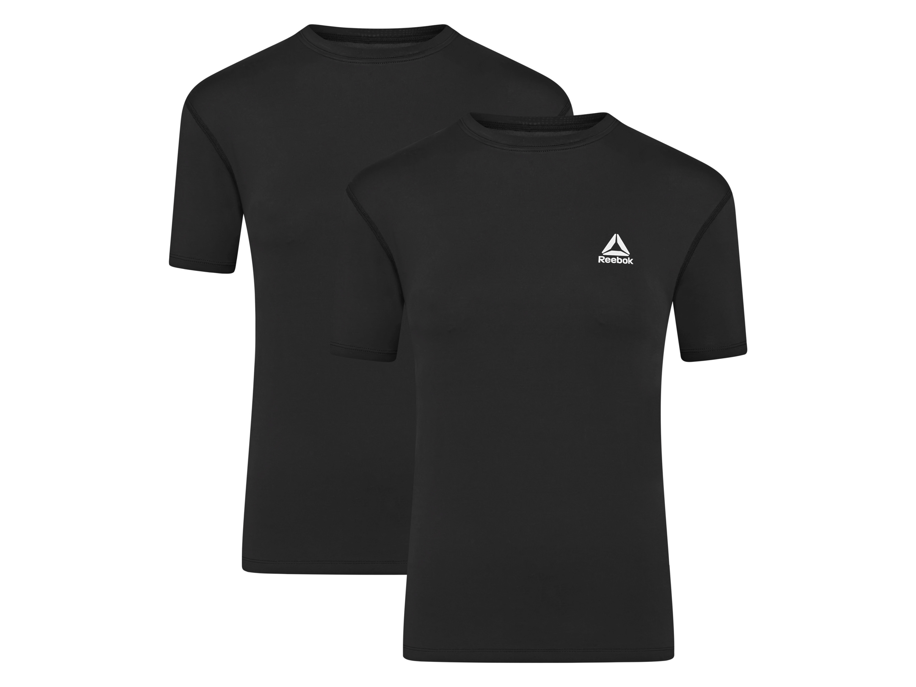 Reebok T-shirty sportowe męskie, 2 sztuki S, Czarny