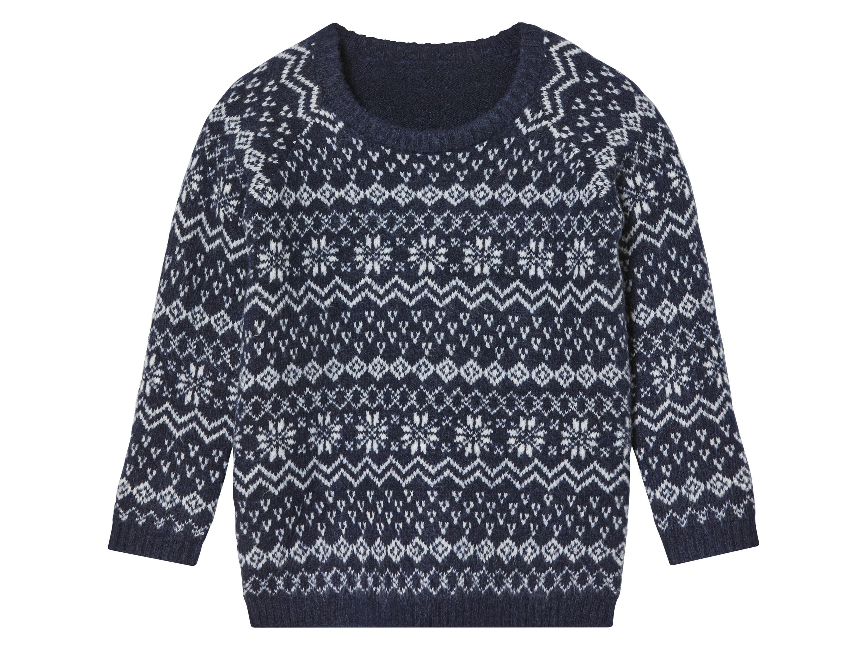 lupilu Sweter chłopięcy świąteczny 122/128, Granatowy/biały
