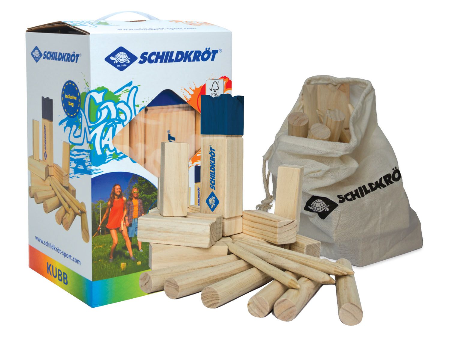 Schildkröt Gry Kubb / Szachy szwedzkie / Klocki Wikingów