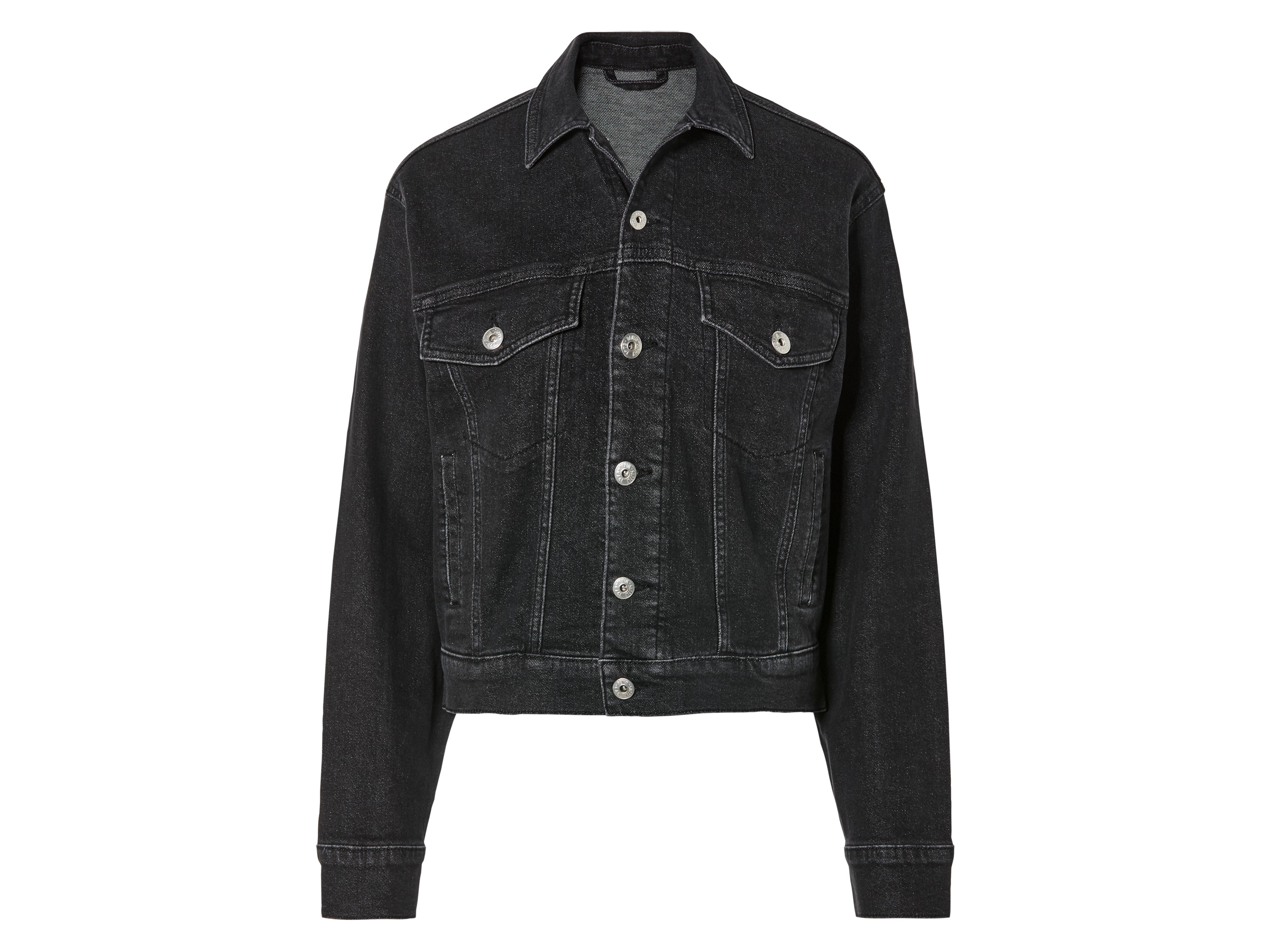 esmara Kurtka jeansowa damska, oversize 46, Czarny