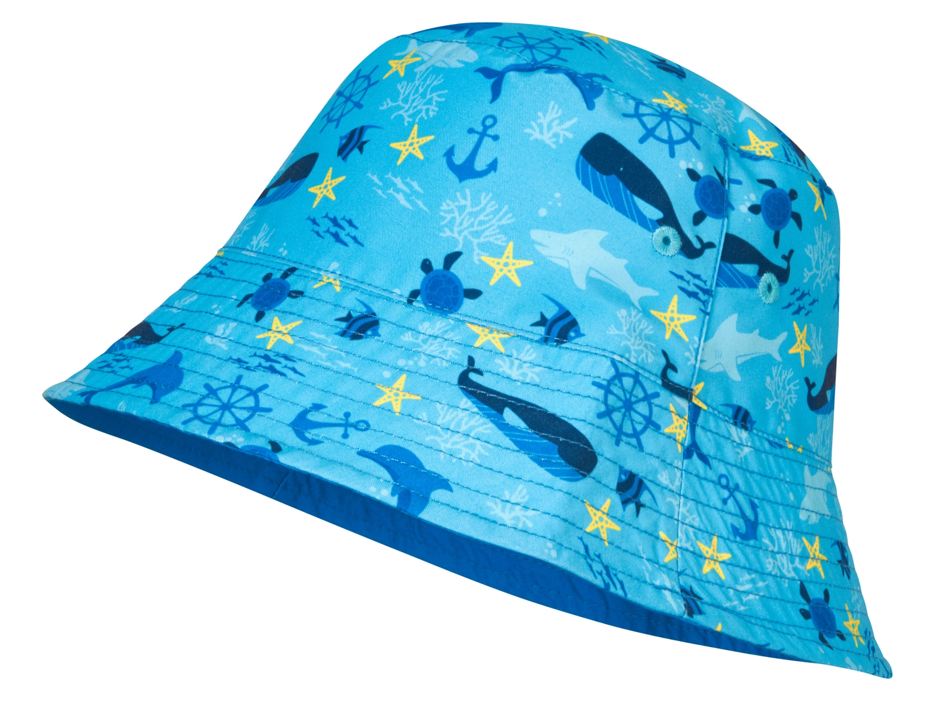 Playshoes Dwustronna czapka dziecięca, UV 50+ Wieloryb, 52-53