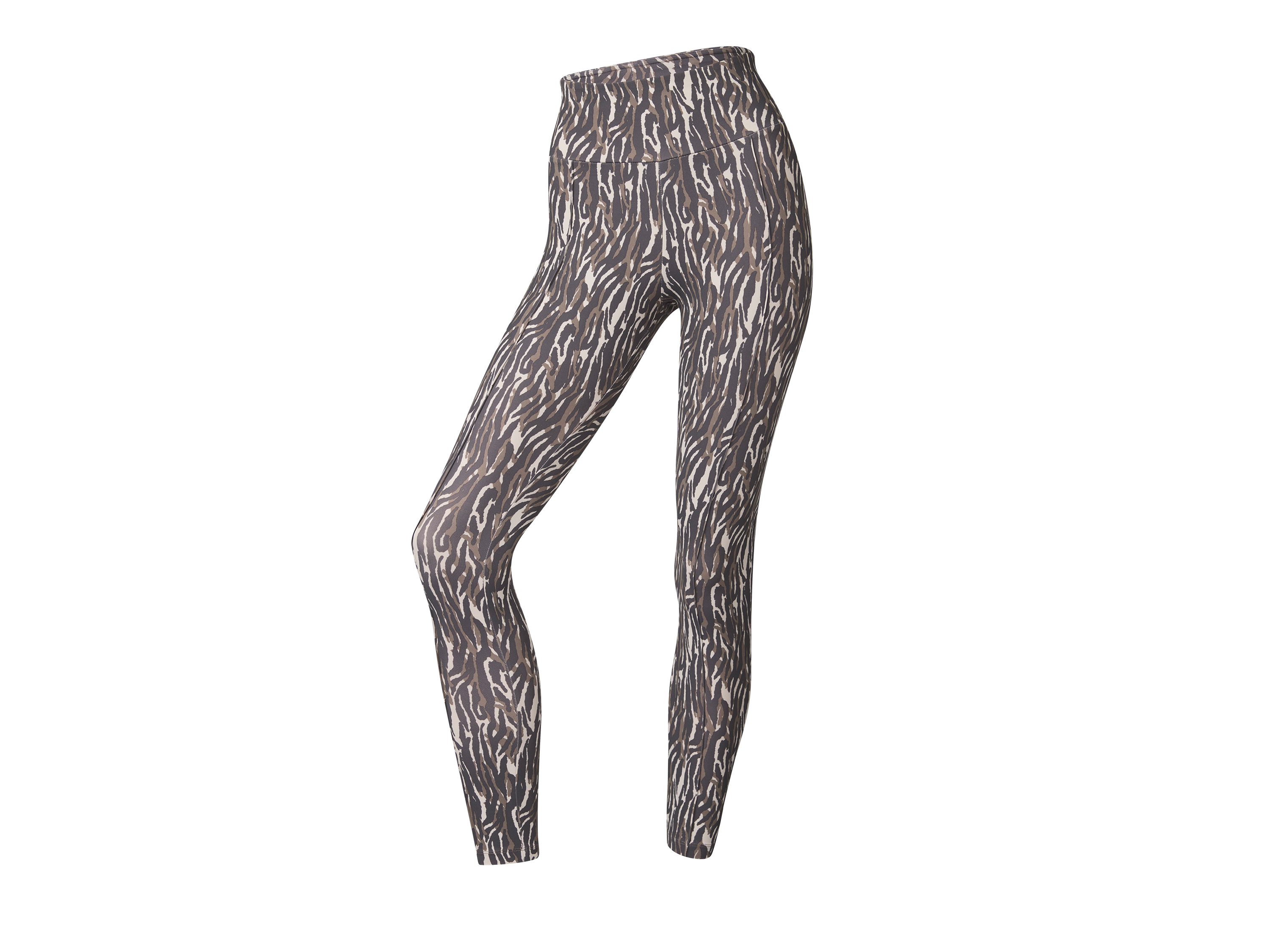 Crivit Legginsy sportowe damskie XS 32/34, Wzorzysty/brązowy