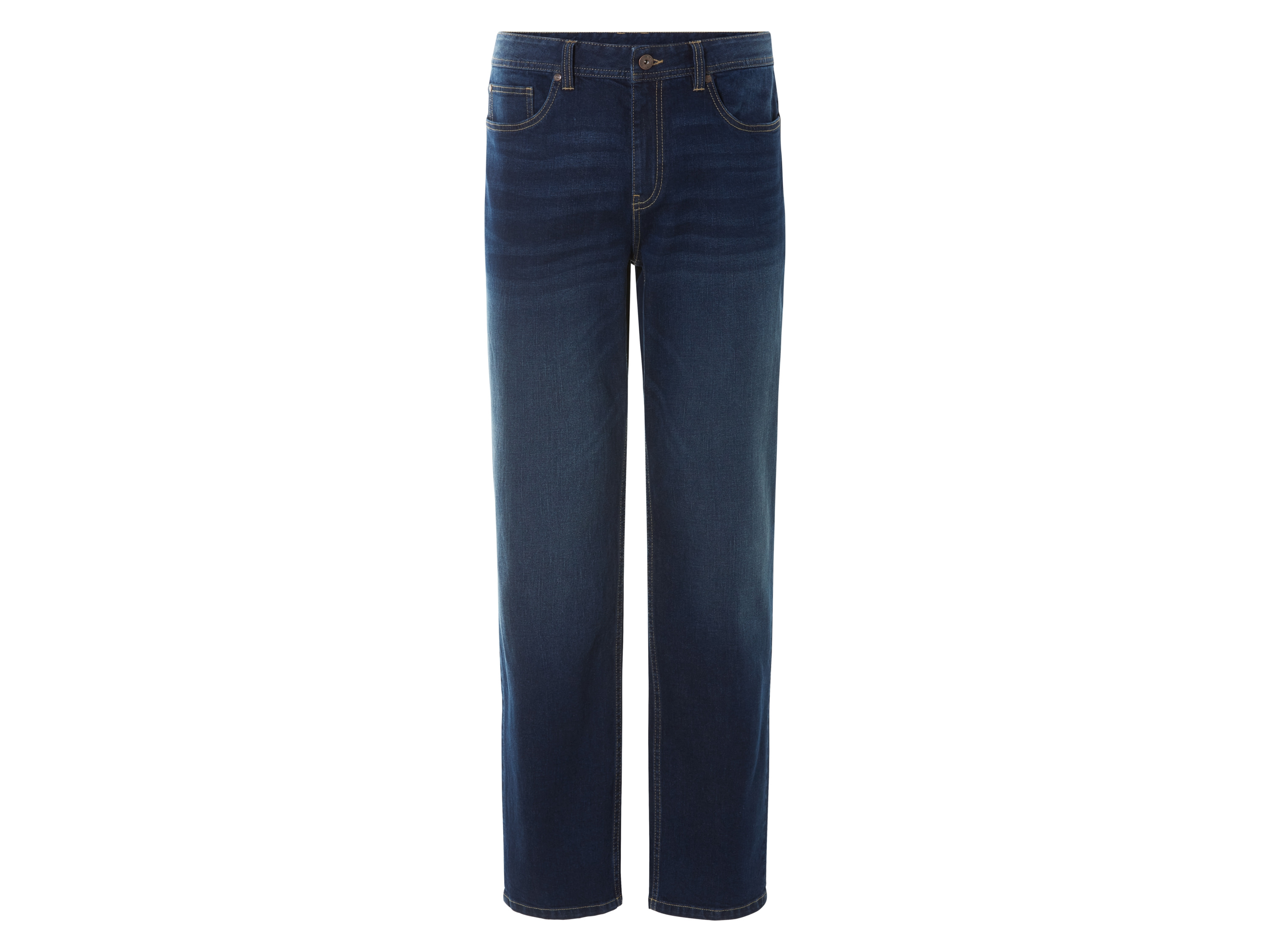 Livergy Jeansy męskie z bawełną, straight fit Ciemnoniebieski, 54 38/32