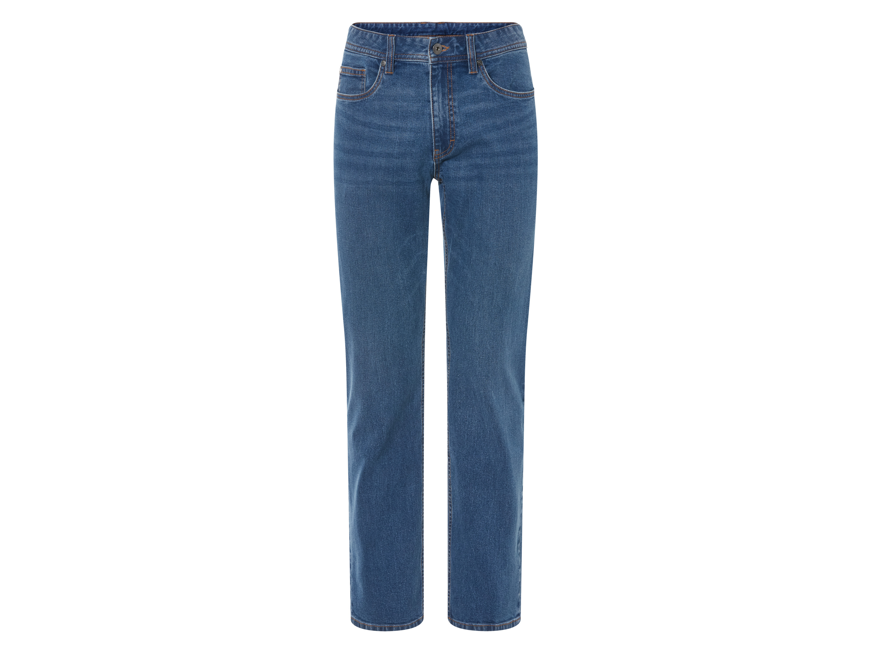 Livergy Jeansy męskie z bawełny, Straight Fit Niebieski, 54 38/32