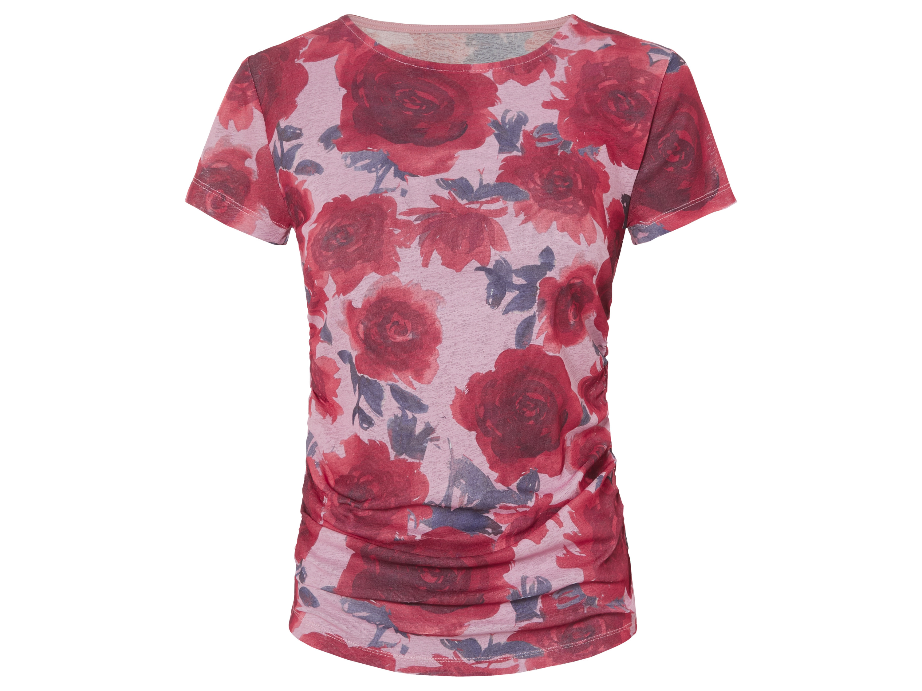 esmara T-shirt damski z tkaniny mesh różowy/czerwony, S36/38