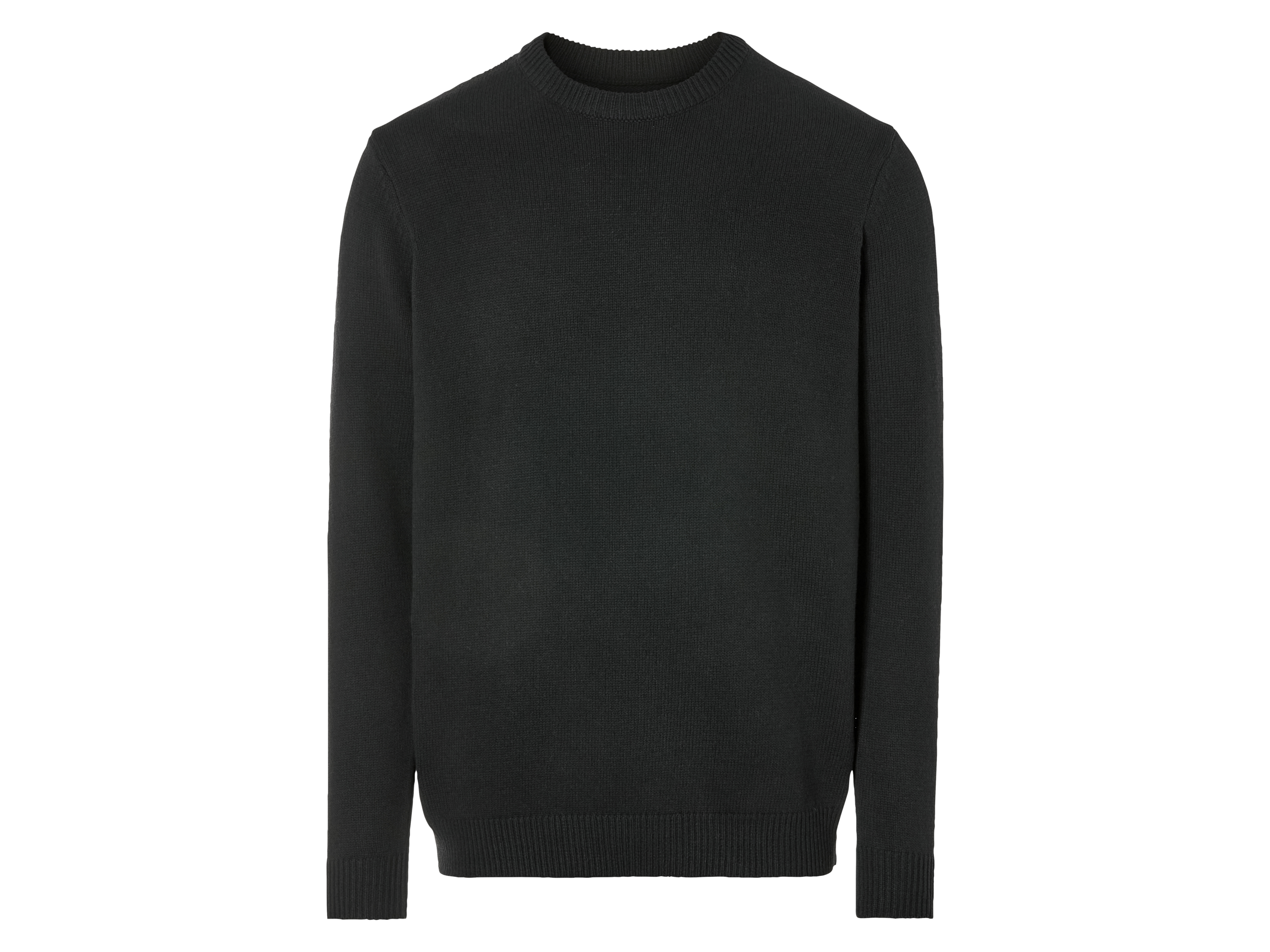 Livergy Sweter męski z grubej dzianiny S 44-46, Czarny