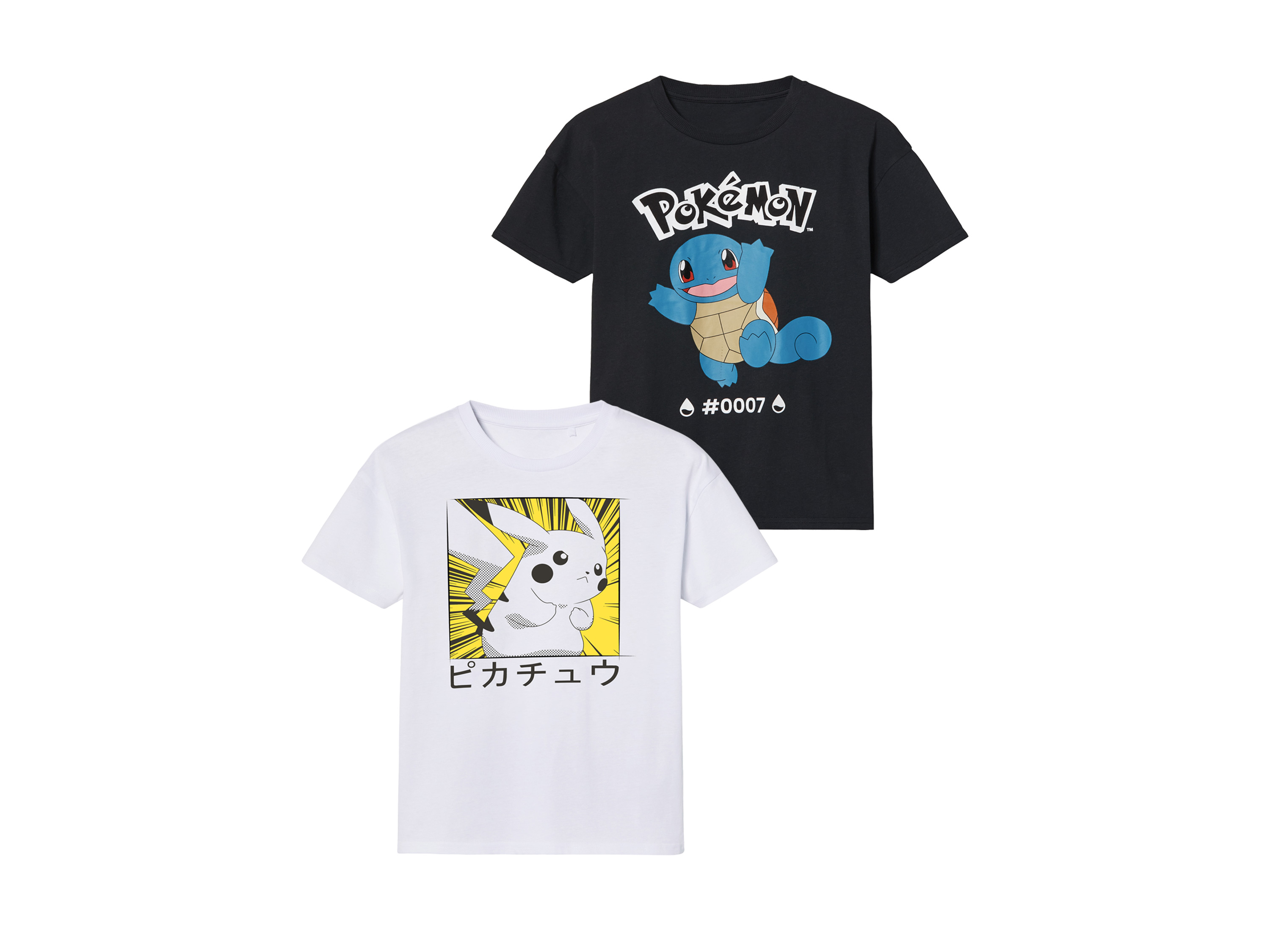 T-shirty dziecięce z bawełny, 2 sztuki Pokémon, 146/152