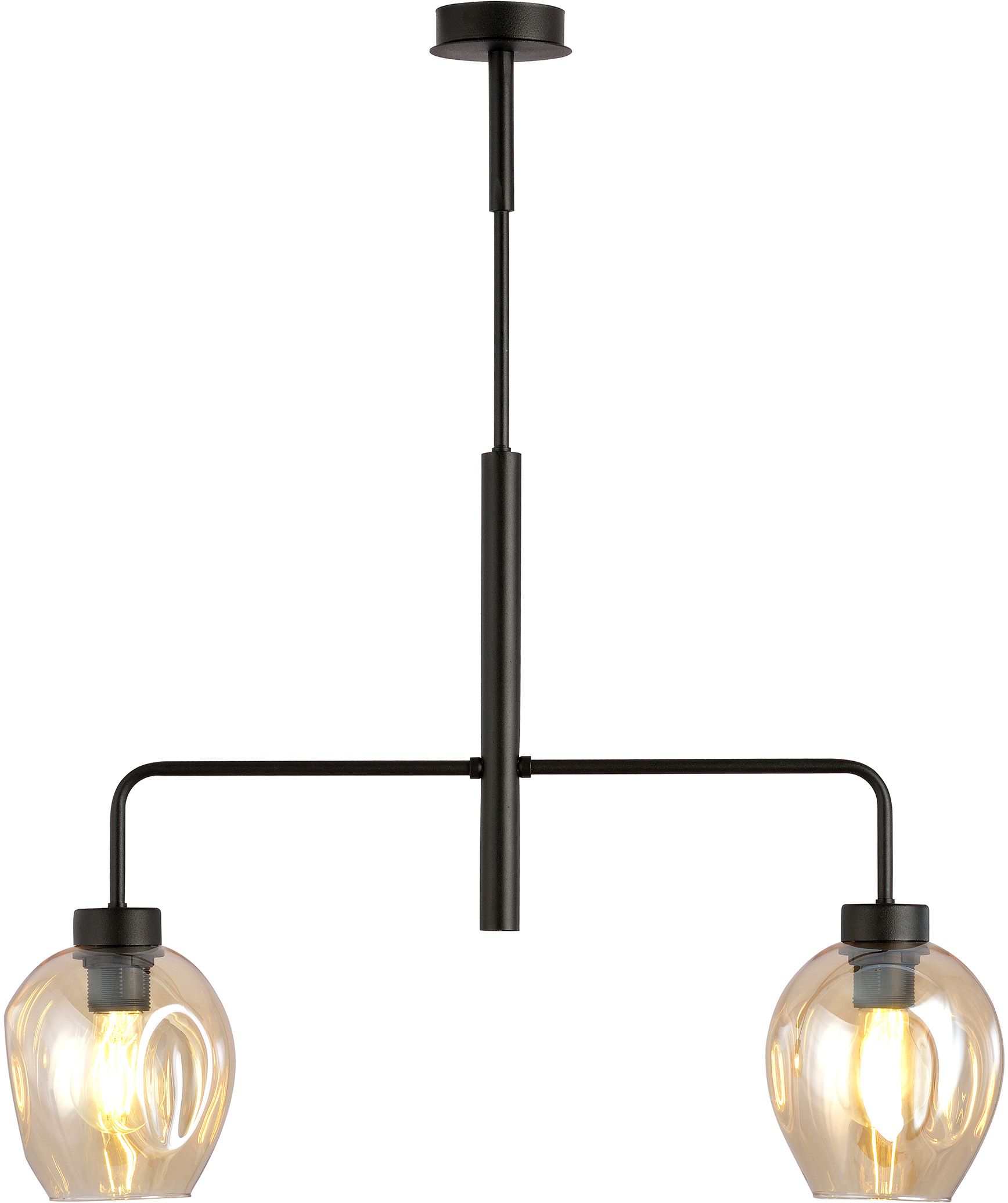 Darmowa Dostawa - Lampa podsufitowa 2x15 W czarna-bursztynowa Emibig Lukka 11652