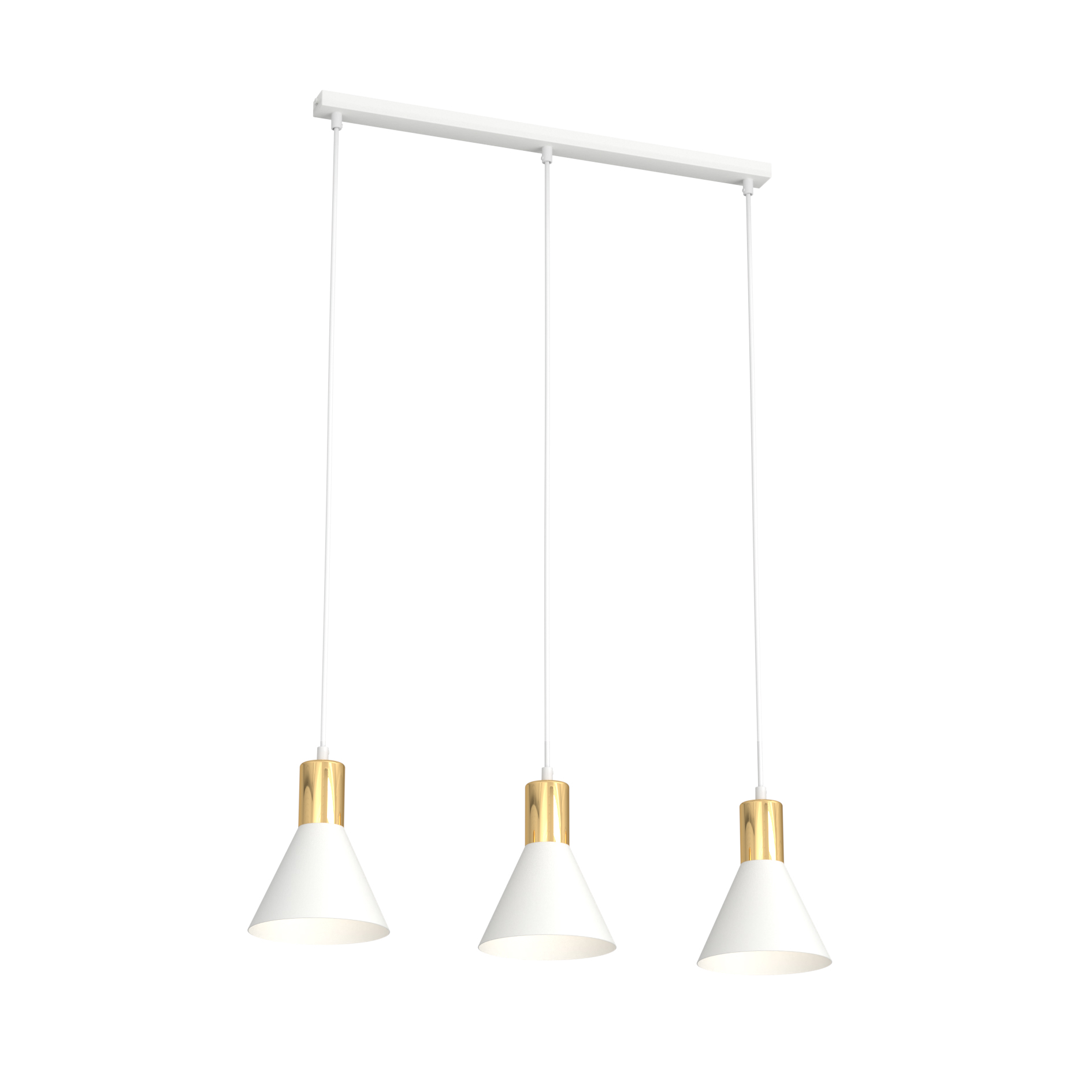 Darmowa Dostawa - Lampa wisząca 3x10 W biała Emibig Rosa 13893