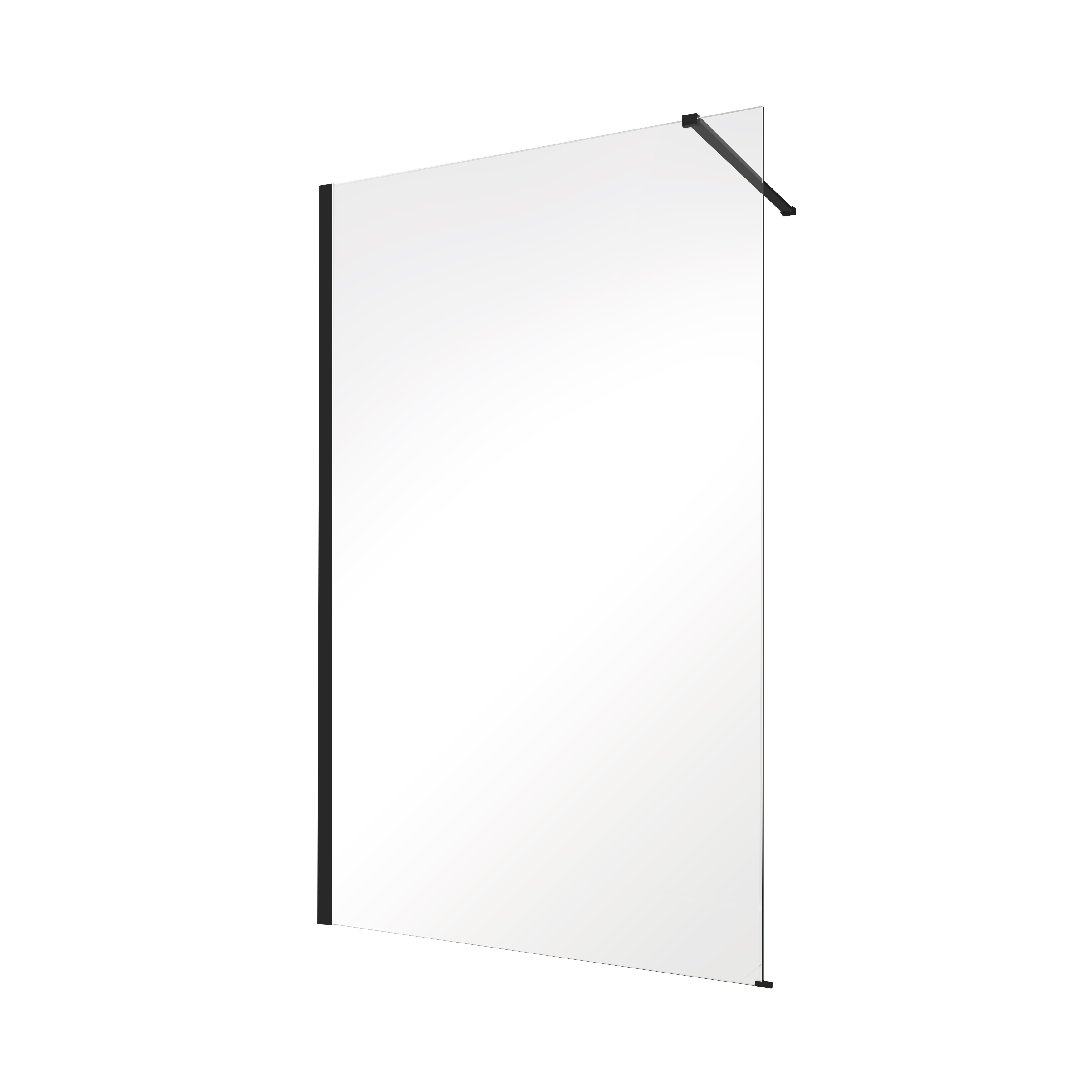Darmowa Dostawa - Ścianka prysznicowa walk-in 90 cm Besco Eco-N Black ENB90195C
