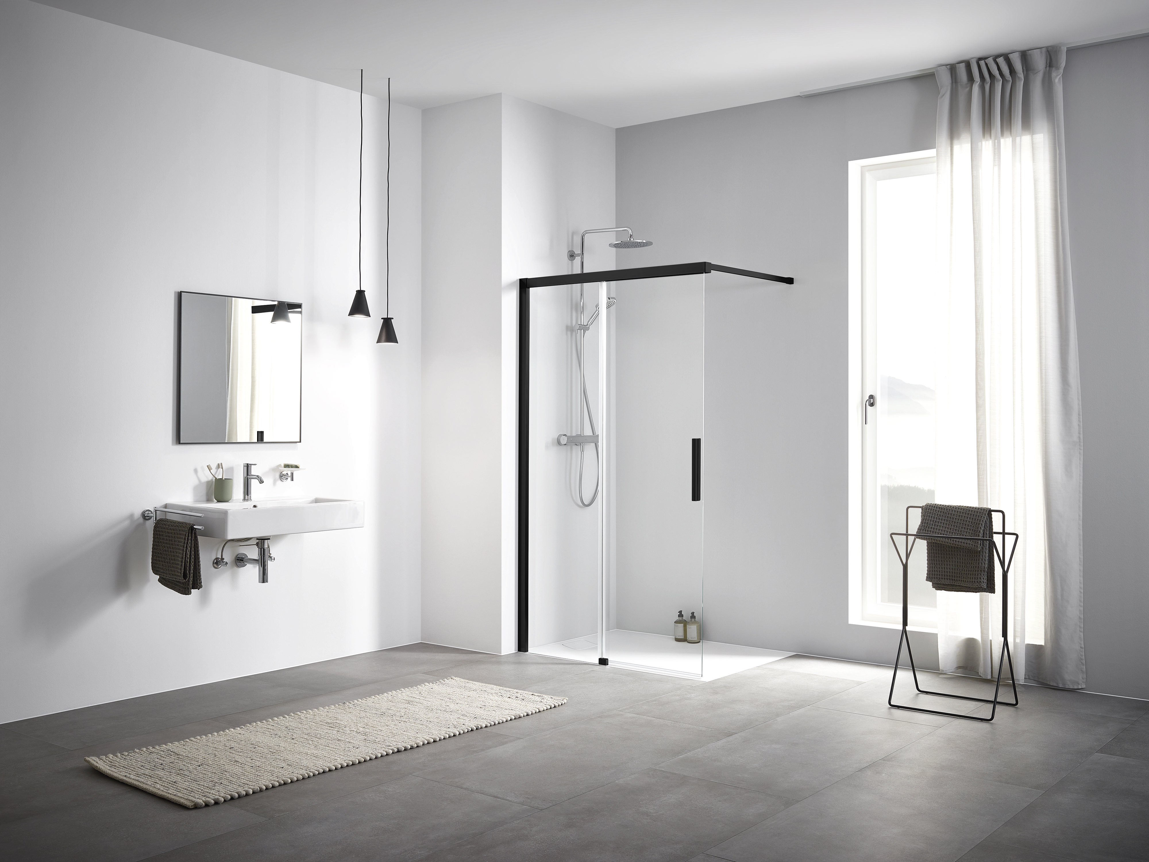 Darmowa Dostawa - Ścianka prysznicowa walk-in 110 cm Kermi Nica NI J2 NIJ2L110203PK