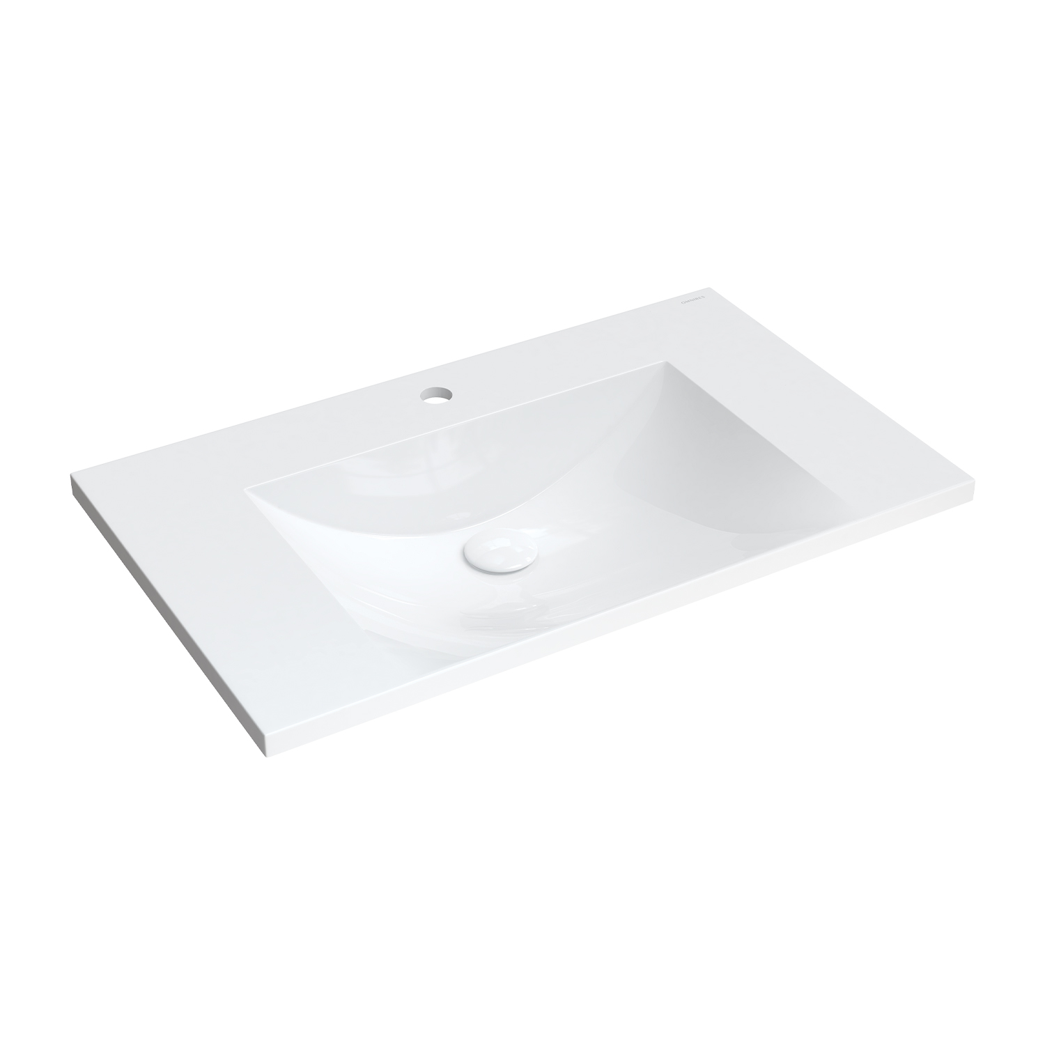 Darmowa Dostawa - Umywalka 76x46 cm prostokątna meblowa biała Omnires M+ NAXOS760BP