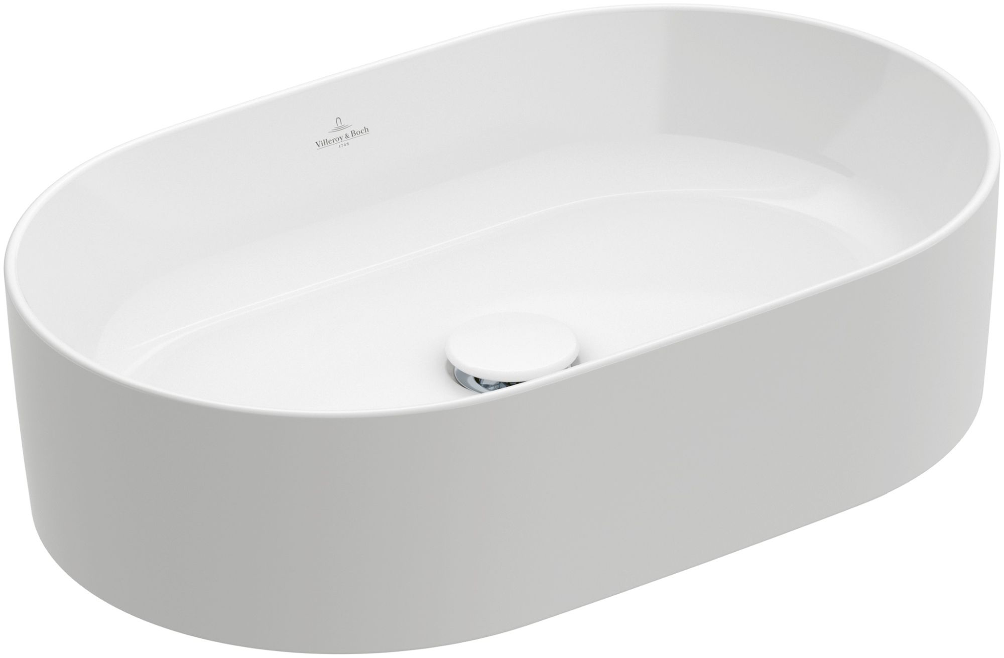 Darmowa Dostawa - Umywalka 56x36 cm owalna nablatowa biała Villeroy & Boch Collaro 4A195601