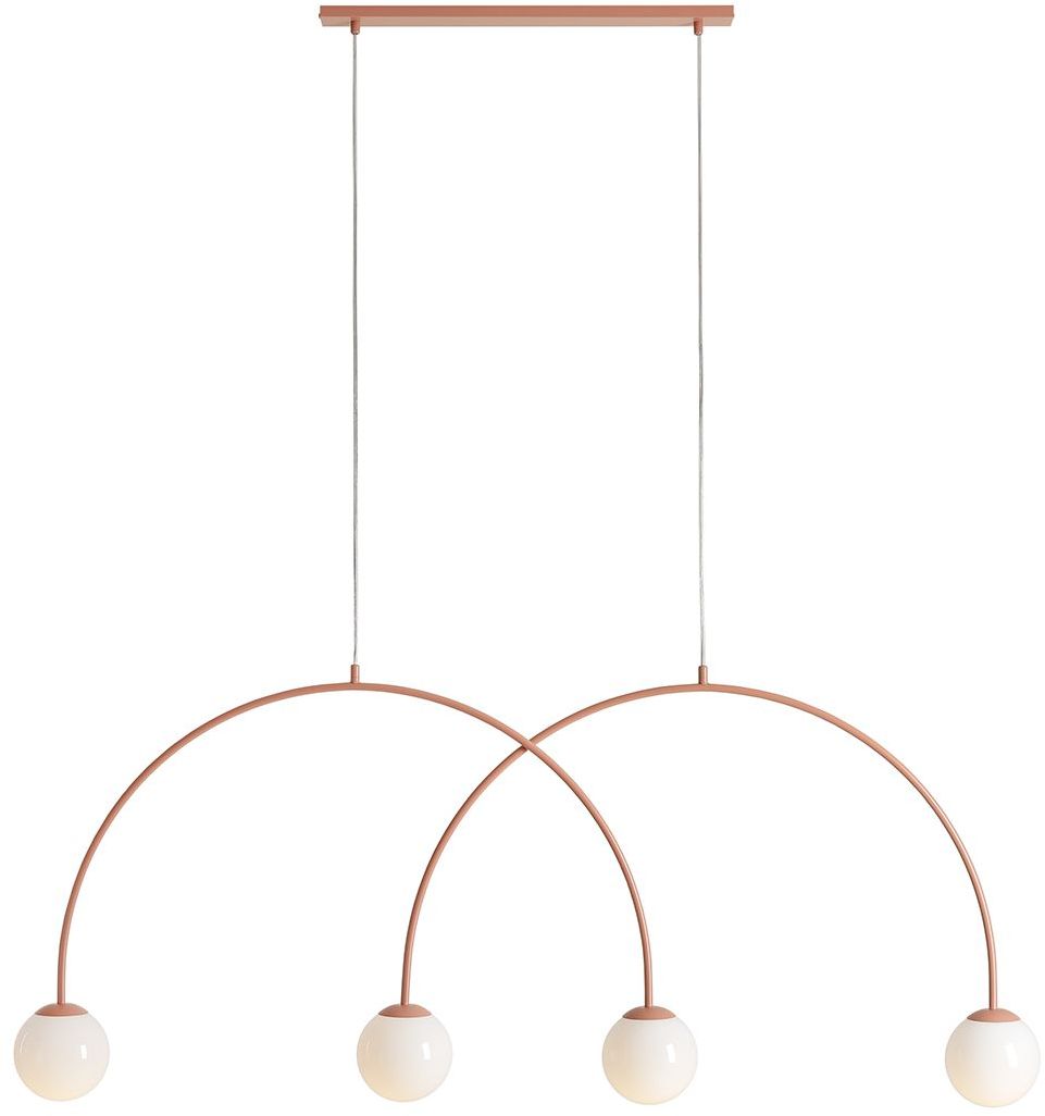 Darmowa Dostawa - Lampa wisząca 4x10 W pomarańczowa Aldex Una 1116L11L