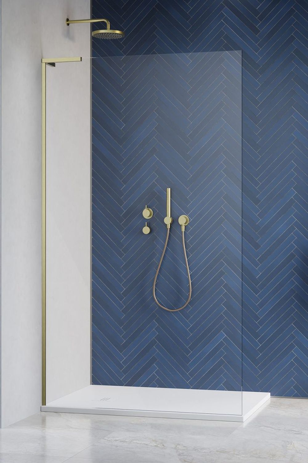 Darmowa Dostawa - Ścianka prysznicowa walk-in 80 cm Radaway Modo SL Brushed Gold II 103190849901L