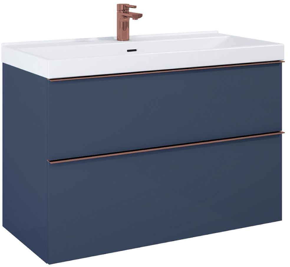 Darmowa Dostawa - Szafka 100x44.9x63.5 cm podumywalkowa wisząca niebieska Elita Look RE011000027030