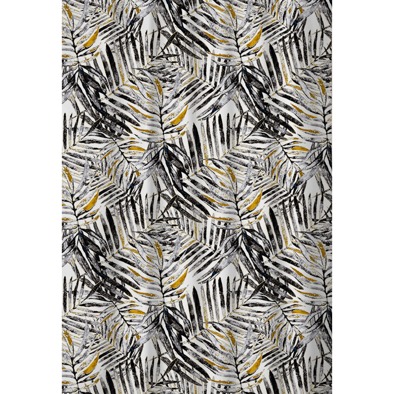 Darmowa Dostawa - Zasłona prysznicowa 200x180 cm biała-czarna-złota Duschy 62879