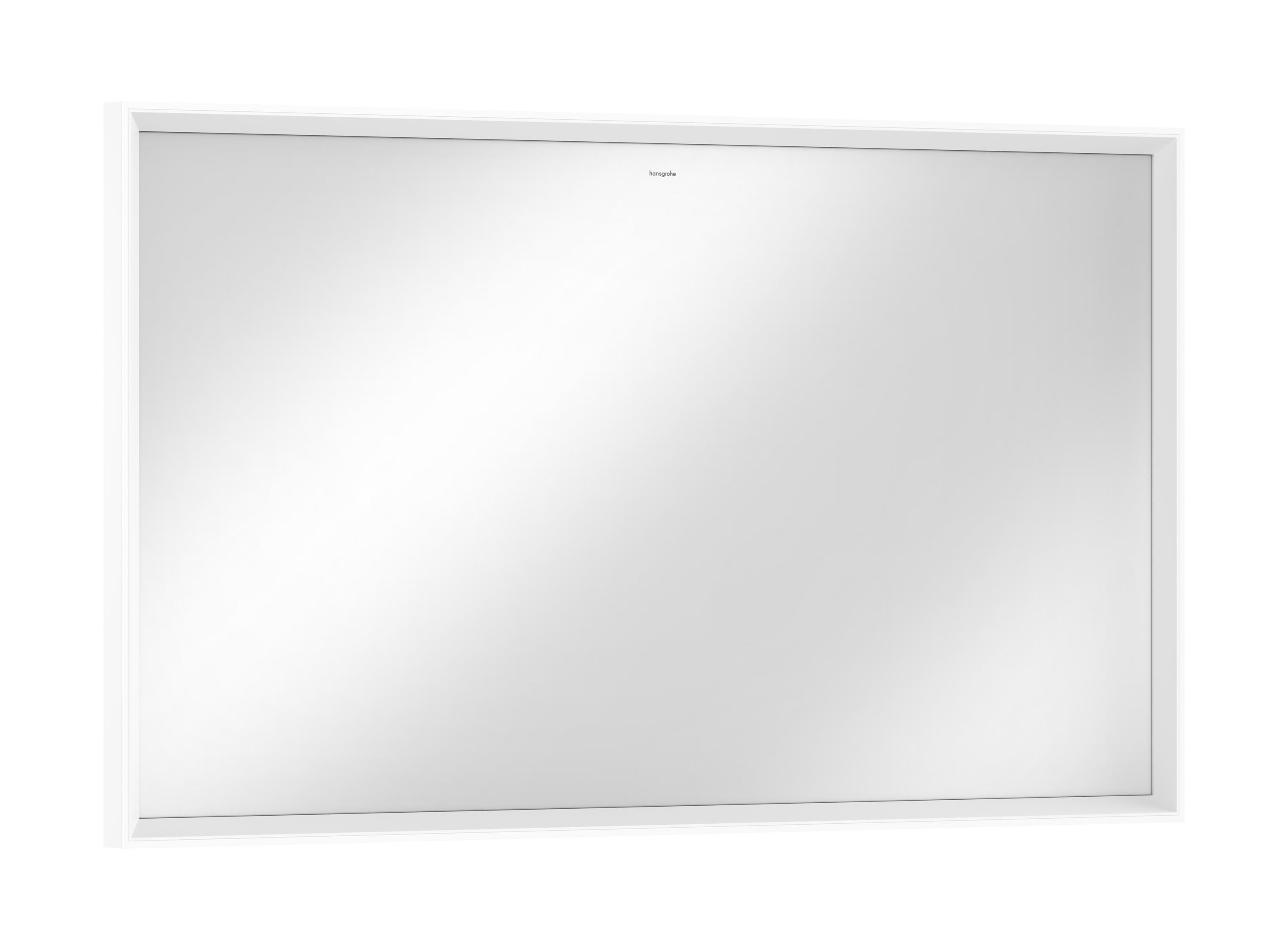 Darmowa Dostawa - Lustro 120.6x70.6 cm prostokątne z oświetleniem z matą grzewczą biały Hansgrohe Xarita E 54994700