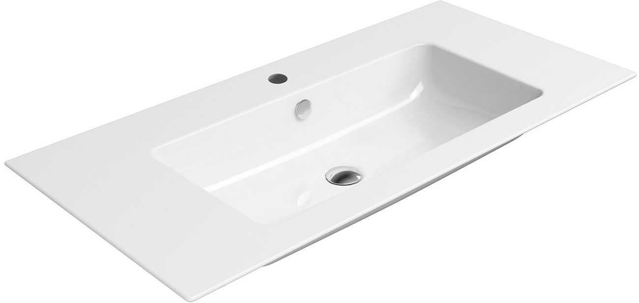 Darmowa Dostawa - Umywalka 100x50 cm prostokątna ścienna biała GSI Pura 8844111