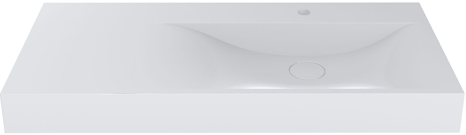 Darmowa Dostawa - Umywalka 100x46 cm prostokątna nablatowa biała Miraggio Viola 0000622