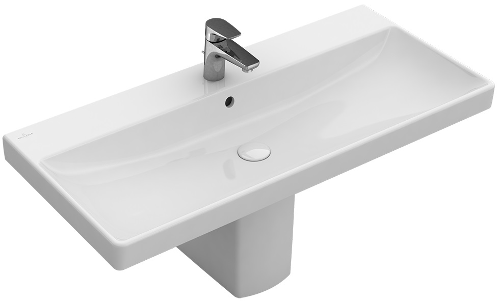 Darmowa Dostawa - Umywalka 80x47 cm prostokątna ścienna-meblowa biała Villeroy & Boch Avento 415680R1