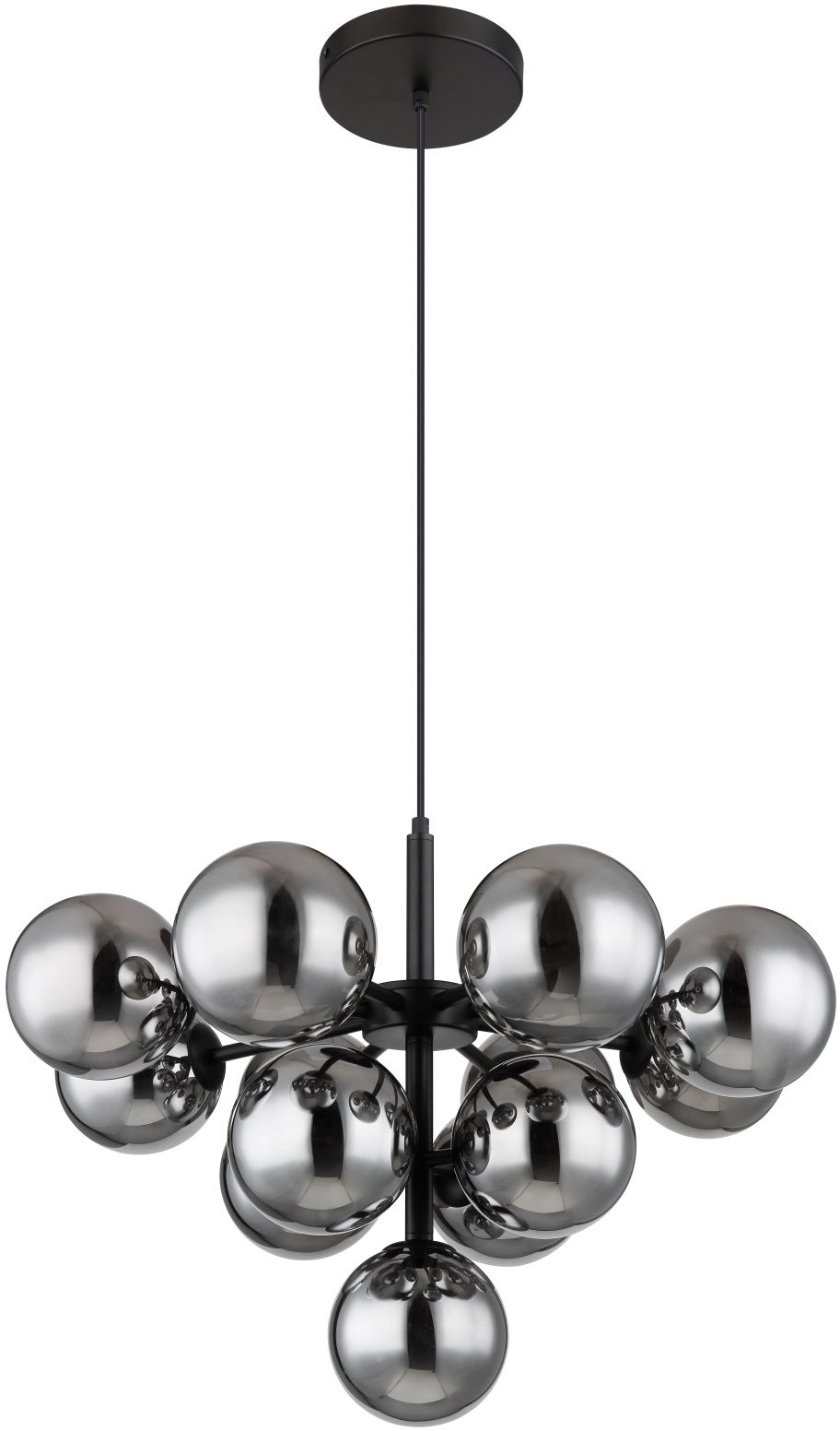 Darmowa Dostawa - Lampa wisząca powyżej 6x5 W czarna-przydymiona Globo Lighting Grappy 5614313