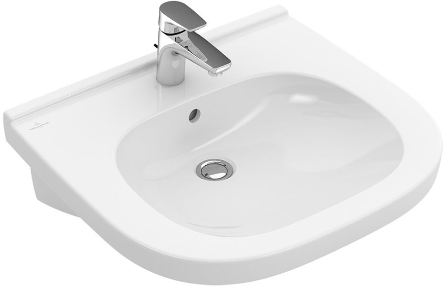 Darmowa Dostawa - Umywalka 56x55 cm półokrągła ścienna dla niepełnosprawnych biała Villeroy & Boch Vita 41195501