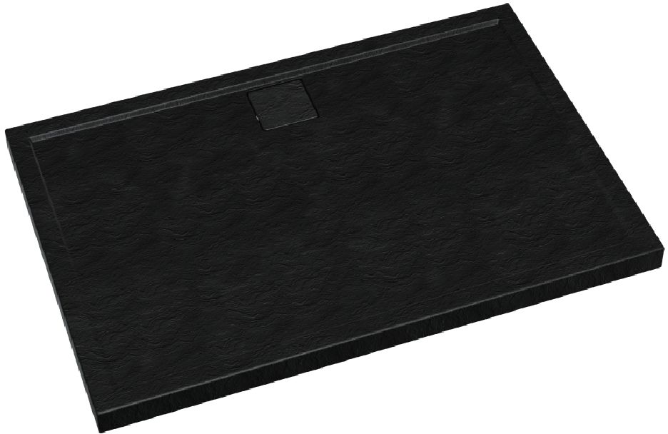Darmowa Dostawa - Brodzik prostokątny 110x80 cm czarny Schedpol Omega Black Stone 30461CST
