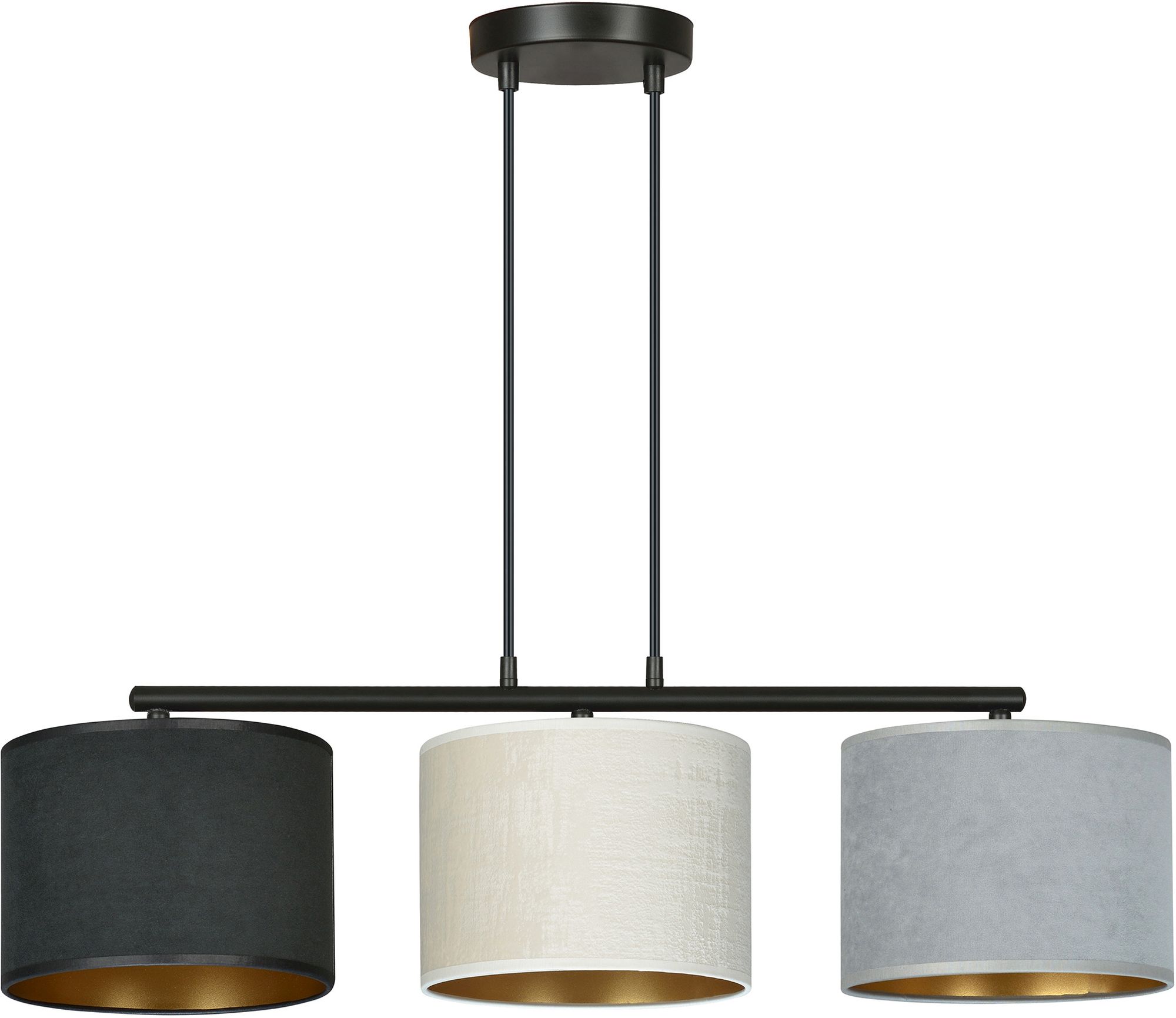 Darmowa Dostawa - Lampa wisząca 1x15 W biała-czarna-złota-szary/popielaty Emibig Hilde 10553