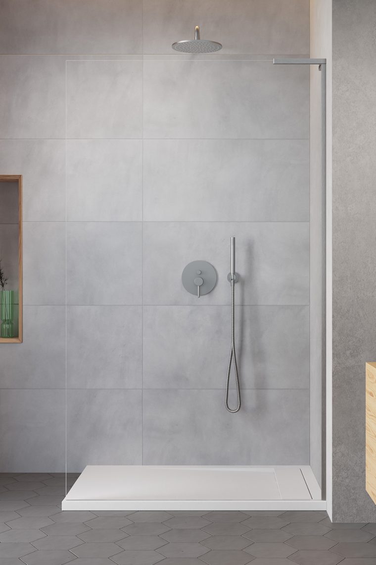 Darmowa Dostawa - Ścianka prysznicowa 85 cm szczotkowany/szkło przezroczyste Radaway Modo SL Brushed Nickel II 103190859101R