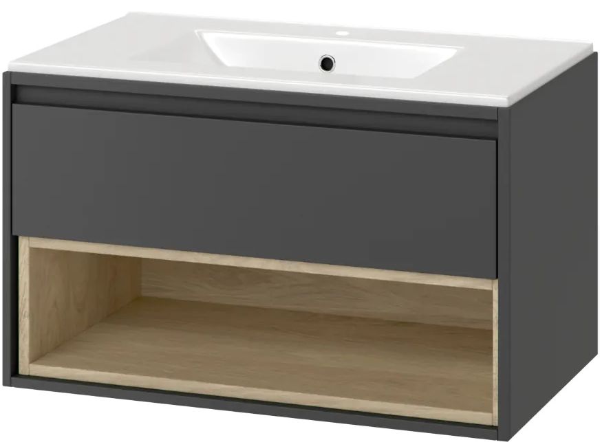 Darmowa Dostawa - Szafka wisząca podumywalkowa 80x45.7 cm Excellent Tuto MLEX0101800GRBL