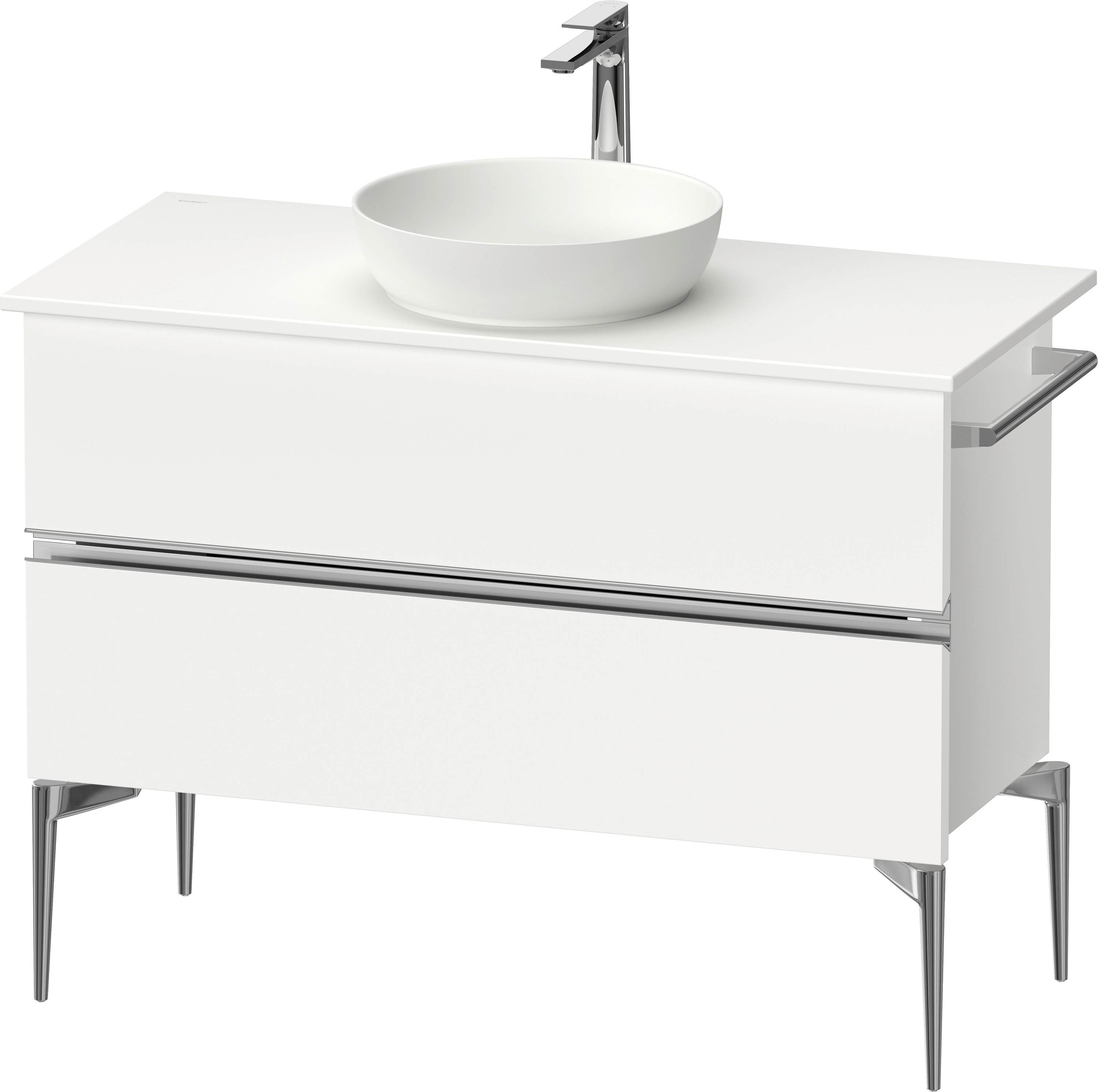 Darmowa Dostawa - Szafka 104.5x47.5x54.8 cm podumywalkowa wisząca biała-chrom Duravit Sivida SV4659010180000
